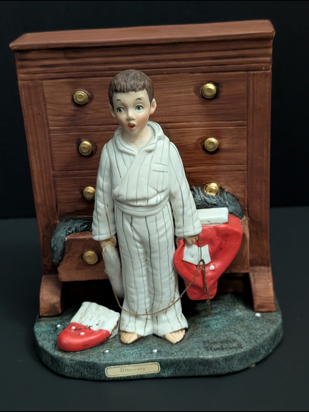 Vintage 1975 Dave Grossman Designs Norman Rockwell Discovery Figurine 5-2026